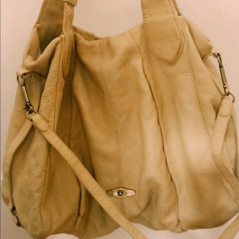 Yellow leather bag